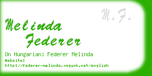 melinda federer business card